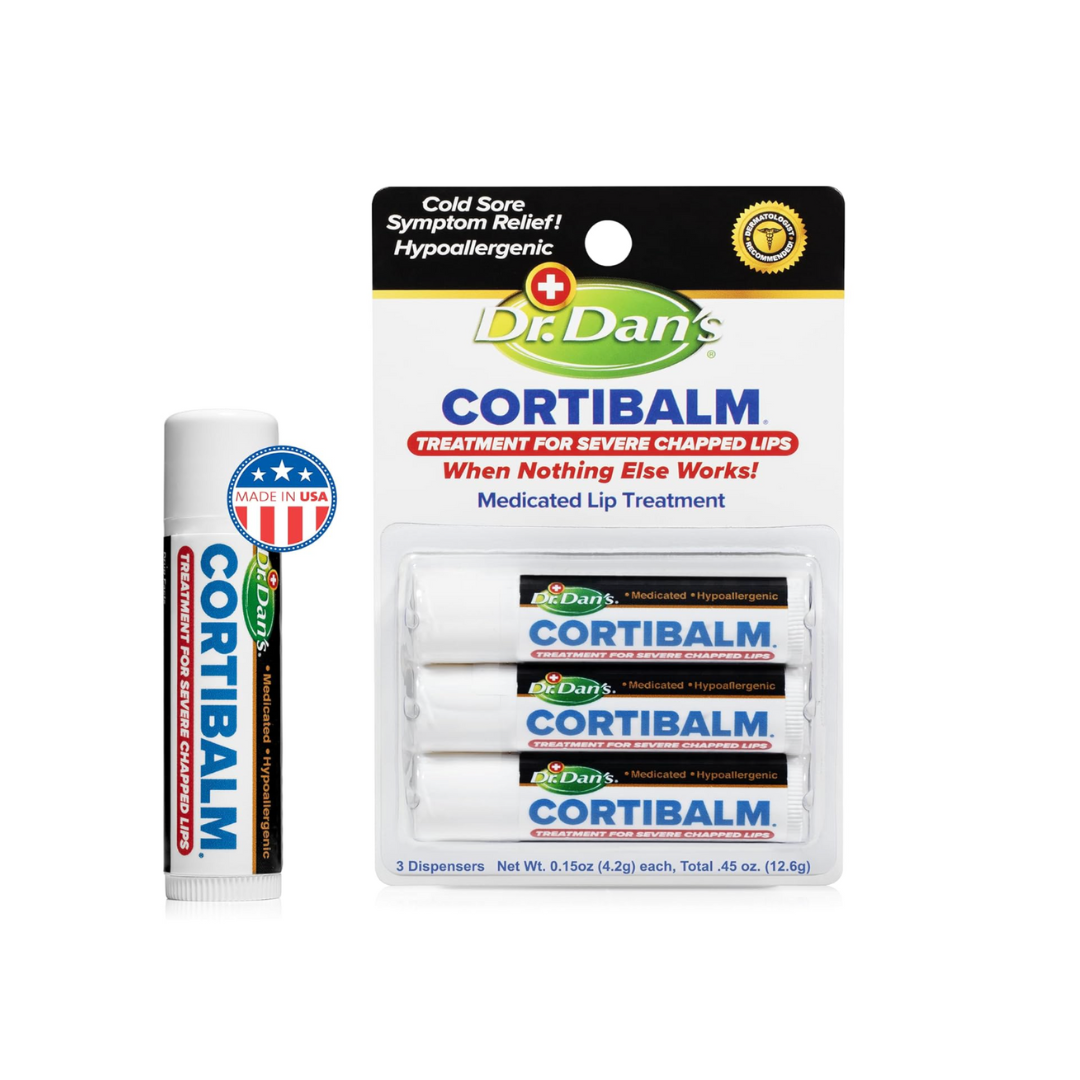 Dr. Dan’s Cortibalm (3 Pack) for Dry Cracked Lips